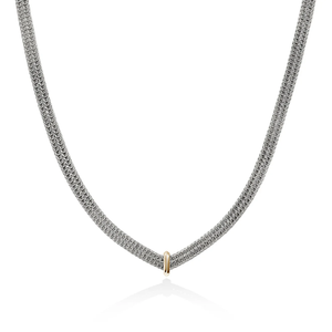 John Hardy Icon Link Necklace Sterling Silver & 14k Gold 6 mm – Front View – NZZ98935