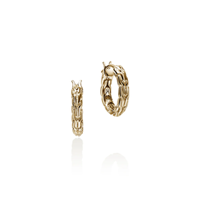 JOHN HARDY: JH Essential Hoop Earrings, 14K Gold, 14MM | EGG98922 JOHN HARDY: JH Essential Hoop Earrings, 14K Gold, 14MM | EGG98922