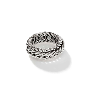 JOHN HARDY: Icon Chevron Band Ring, Sterling Silver, Wide 9MM | RU900358 JOHN HARDY: Icon Chevron Band Ring, Sterling Silver, Wide 9MM | RU900358
