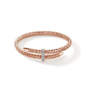 JOHN HARDY: Spear Flex Cuff, 14K Rose Gold, Diamonds | CGGXP9011072RDI JOHN HARDY: Spear Flex Cuff, 14K Rose Gold, Diamonds | CGGXP9011072RDI