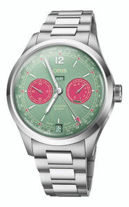 Oris Big Crown Calibre 113 green dial front view 43mm stainless steel Oris Big Crown Calibre 113 green dial front view 43mm stainless steel