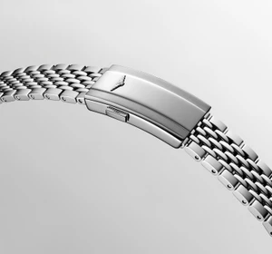 Stainless Steel Beads Of Rice Style Bracelet With Micro Adjust Clasp For Longines Legend Diver 39mm L600170991