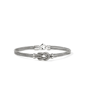 JOHN HARDY: Love Knot Bracelet, Silver, Diamonds, 3.6MM | BUP9007762DI JOHN HARDY: Love Knot Bracelet, Silver, Diamonds, 3.6MM | BUP9007762DI