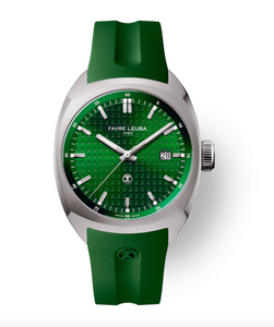 FAVRE LEUBA: Chief Date, Green Dial, Strap | 00.20102.102.03.303 FAVRE LEUBA: Chief Date, Green Dial, Strap | 00.20102.102.03.303