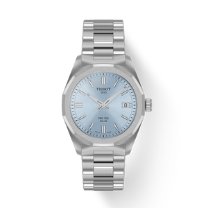 Tissot PRC 100 Solar 34 mm (T151.822.11.351.00) – Ice-Blue Dial & Stainless-Steel Case & Bracelet Tissot PRC 100 Solar 34 mm (T151.822.11.351.00) – Ice-Blue Dial & Stainless-Steel Case & Bracelet