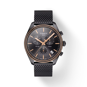 Tissot PR 100 Chronograph 41 mm – Anthracite Dial & Gunmetal/Rose-Gold PVD Case and Bracelet (T101.417.23.061.00) Tissot PR 100 Chronograph 41 mm – Anthracite Dial & Gunmetal/Rose-Gold PVD Case and Bracelet (T101.417.23.061.00)