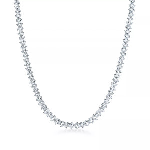 Nikita Alternating Necklace Platinum Lab-Created Diamonds 11.55 ctw [27568394]