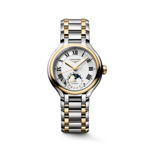 Longines PrimaLuna Moonphase Automatic 34 mm Ivory Dial Steel & 18K Yellow Gold Bracelet [L8.126.5.79.7]