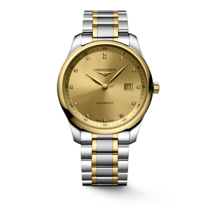 Longines Master Collection Automatic 42 mm Gilt Dial Stainless Steel & 18K Yellow Gold Cap Bracelet [L2.893.5.37.7]