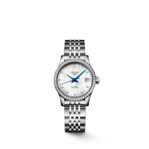 Longines Record Automatic 26 mm White Mother-of-Pearl Diamond Dial Stainless Steel Bracelet [L2.320.0.87.6]