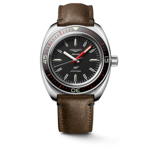 Longines Ultra-Chron Automatic 43 mm Black Dial Stainless Steel Case Brown Leather Strap [L2.836.4.52.2]