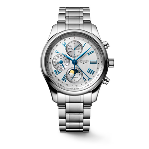 Longines Master Collection Chronograph Silver Opaline Dial With Moonphase & Calendar Stainless Steel Bracelet Automatic 42 mm [L2.773.4.71.6]