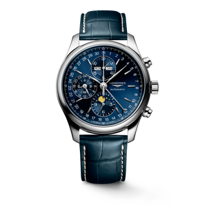 Longines Master Collection Chronograph Sunray Blue Dial With Calendar & Moonphase Blue Alligator Strap Automatic 42 mm [L2.773.4.92.0]