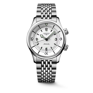 Longines Legend Diver White Matt Dial Stainless Steel Bracelet Automatic 39 mm [L3.764.4.16.6]