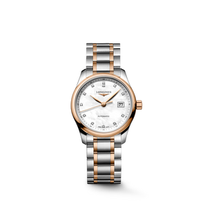 Longines Master Collection White Mother-of-Pearl Dial With Diamond Indexes Two-Tone Stainless Steel & 18K Pink Gold Cap 200 Bracelet Automatic 29 mm [L2.257.5.89.7]