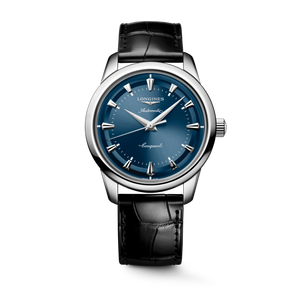 Longines Conquest Heritage Automatic 40 mm Blue Lacquered Polished Dial Alligator Strap [L1.650.4.92.2]