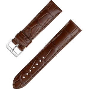 BROWN ALLIGATOR STRAP AND BUCKLE FOR OMEGA SPEEDMASTER MOONWATCH PROFESSIONAL (20 MM LUG WIDTH)  9800.04.11