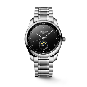 Longines Master Collection Automatic Moonphase Black Diamond Dial Stainless Steel Case & Bracelet 40 mm [L2.909.4.57.6]
