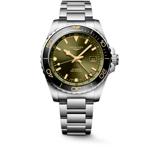 Longines HydroConquest GMT Automatic Sunray Green Dial Stainless Steel & Ceramic Bezel 43 mm [L3.890.4.06.6]