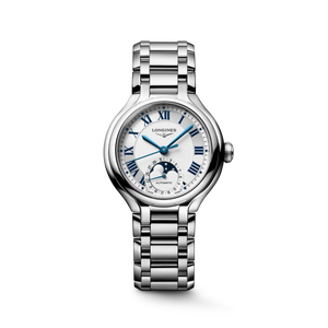 Longines PrimaLuna Automatic Moonphase Opaline Ivory Dial Stainless Steel Bracelet 34 mm [L8.126.4.71.6]