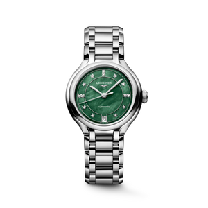 Longines PrimaLuna Automatic Green Mother-of-Pearl Dial with Diamond Markers Stainless Steel Bracelet 34 mm [L8.124.4.07.6]