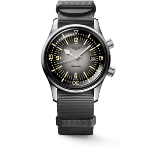 Longines Legend Diver Automatic Grey Dial Grey Nylon Strap 42 mm [L3.774.4.70.2]