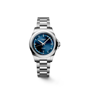 Longines Conquest Automatic Sunray Blue Dial with Diamond Hour Markers Stainless Steel Bracelet 30 mm [L3.320.4.97.6]