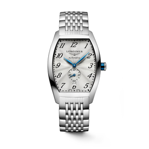 Longines Evidenza Automatic Silver “Flinqué” Dial Stainless Steel Bracelet Tonneau Case 33.10 × 38.75 mm [L2.642.4.73.6]