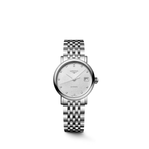 Longines Elegant Collection Automatic Striped Silver Diamond Dial Stainless Steel Bracelet 25.50 mm [L4.309.4.79.6]