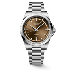 Longines Conquest Automatic Sunray Brown Dial Stainless Steel Bracelet 41 mm [L3.830.4.62.6]