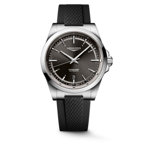 Longines Conquest Automatic Sunray Black Dial with Swiss Super-LumiNova® Black Rubber Strap 41 mm [L3.830.4.52.9]
