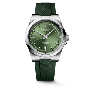 Longines Conquest Automatic Sunray Green Dial with Swiss Super-LumiNova® Rubber Strap 41 mm [L3.830.4.02.9]