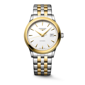 Longines Flagship Classic Automatic White Matt Dial Stainless Steel & Yellow PVD Bracelet 40 mm [L4.984.3.20.7]
