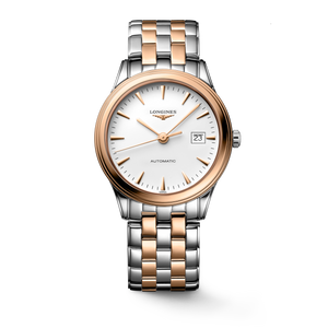 Longines Flagship Classic Automatic White Matt Dial Stainless Steel & Red PVD Bracelet 38.50 mm [L4.974.3.92.7]