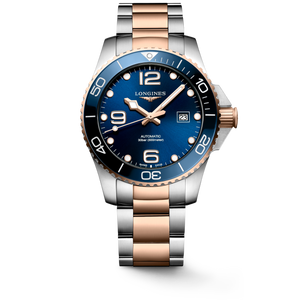 Longines HydroConquest Automatic Sunray Blue Dial Steel & Red PVD Bracelet 43 mm [L3.782.3.98.7]