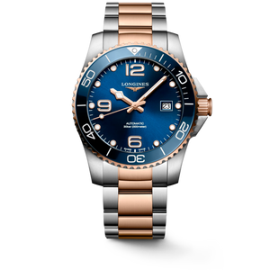Longines HydroConquest Automatic Sunray Blue Dial Steel & Red PVD Bracelet 41 mm [L3.781.3.98.7]