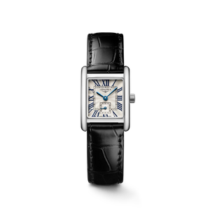 Longines Mini DolceVita Silver Flinqué Quartz 21.50 × 29 mm Black Alligator Strap [L5.200.4.71.2]