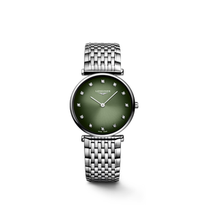 La Grande Classique De Longines Quartz Green Dial Diamonds 29 mm [L4.512.4.92.6]