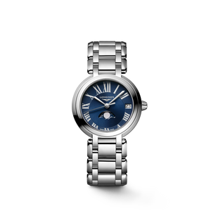 Longines PrimaLuna Moonphase Quartz Blue Dial Stainless Steel Bracelet 30.50 mm [L8.115.4.91.6]
