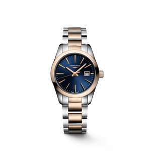 Longines Conquest Classic 29.5mm Blue Dial Quartz Stainless Steel & Red PVD Bracelet [L2 286 3 92 7]