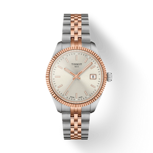 Tissot Ballade 34mm Silver Dial Two-Tone Steel & Rose Gold PVD Quartz [T156.210.22.031.01]