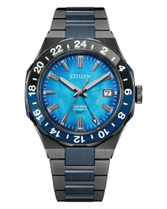 Citizen Series8 880 GMT 41mm Blue Dial Automatic Two-Tone [NB6036-52N]