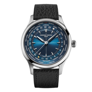 Frédérique Constant Classic Worldtimer 40.5mm Stainless Steel Blue Dial [FC-718N4H6]