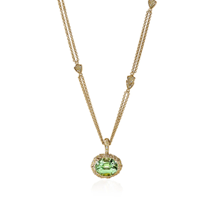 John Hardy Artisan Naga Necklace 18K Yellow Gold Gemstones Necklace [NGS604091TMMYSDI]