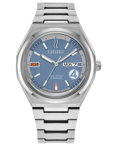 Citizen Zenshin Fantastic Four Limited Edition Eco-Drive 39 mm Blue Dial Super Titanium Bracelet [AW0131-66W]