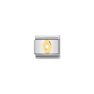 COMPOSABLE CLASSIC NUMBERS IN STAINLESS STEEL WITH 18K GOLD 0