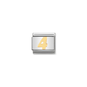 COMPOSABLE CLASSIC NUMBERS IN STAINLESS STEEL WITH 18K GOLD 4