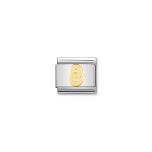 COMPOSABLE CLASSIC NUMBERS IN STAINLESS STEEL WITH 18K GOLD 8