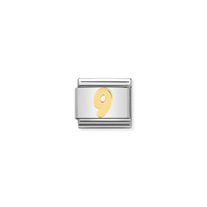 COMPOSABLE CLASSIC NUMBERS IN STAINLESS STEEL WITH 18K GOLD 9
