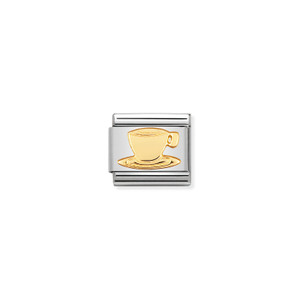COMPOSABLE CLASSIC DAILY LIFE IN STAINLESS STEEL WITH 18K GOLD COFFEE CUP